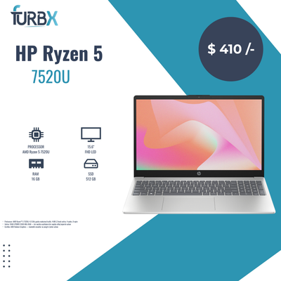 HP 15 FC0018NQ RYZEN 5 7520U 16GB RAM 512GB SSD